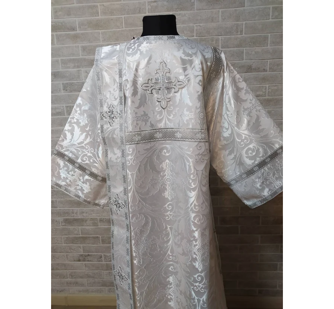 White deacon's alb - Orthodox Vestment - Deacon's set of vestments - Garment alb