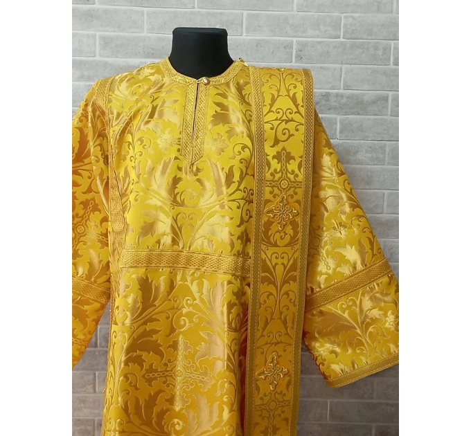 White deacon's alb - Orthodox Vestment - Deacon's set of vestments - Garment alb