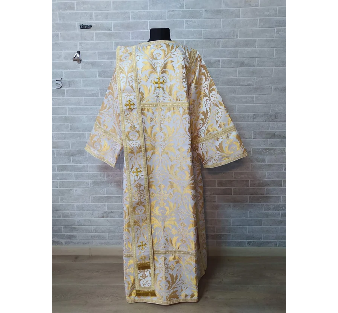 White deacon's alb - Orthodox Vestment - Deacon's set of vestments - Garment alb