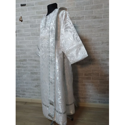 White deacon's alb - Orthodox Vestment - Deacon's set of vestments - Garment alb