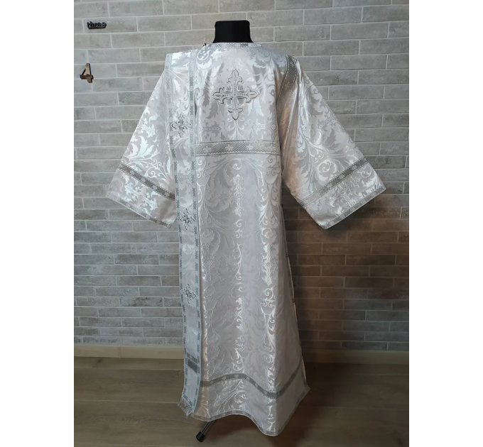 White deacon's alb - Orthodox Vestment - Deacon's set of vestments - Garment alb