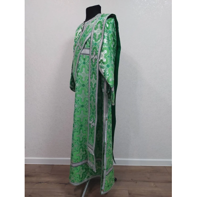 Green protodeacon's alb - Orthodox Vestment - Deacon's set of vestments -Garment