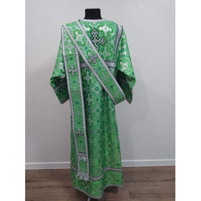 Green protodeacon's alb - Orthodox Vestment - Deacon's set of vestments -Garment