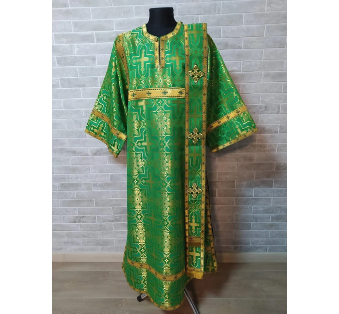 Deacon's violet alb - Orthodox purple vestment - Deacon's set of vestment robe