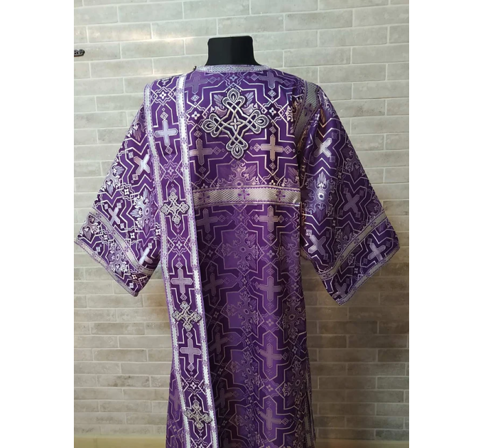 Deacon's violet alb - Orthodox purple vestment - Deacon's set of vestment robe