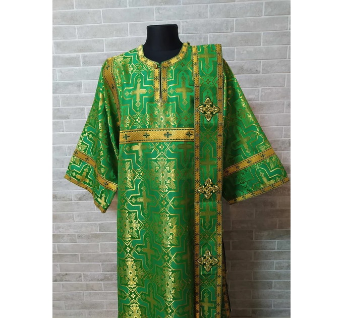 Deacon's violet alb - Orthodox purple vestment - Deacon's set of vestment robe