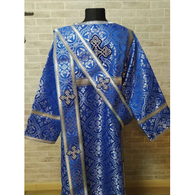 Blue protodeacon's alb - Orthodox Vestment - Deacon's set of vestments - Garment