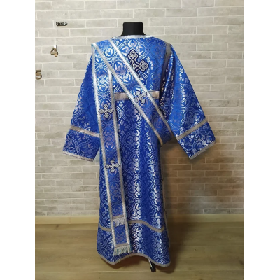 Blue protodeacon's alb - Orthodox Vestment - Deacon's set of vestments - Garment