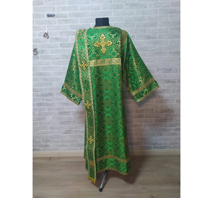 Blue protodeacon's alb - Orthodox Vestment - Deacon's set of vestments - Garment