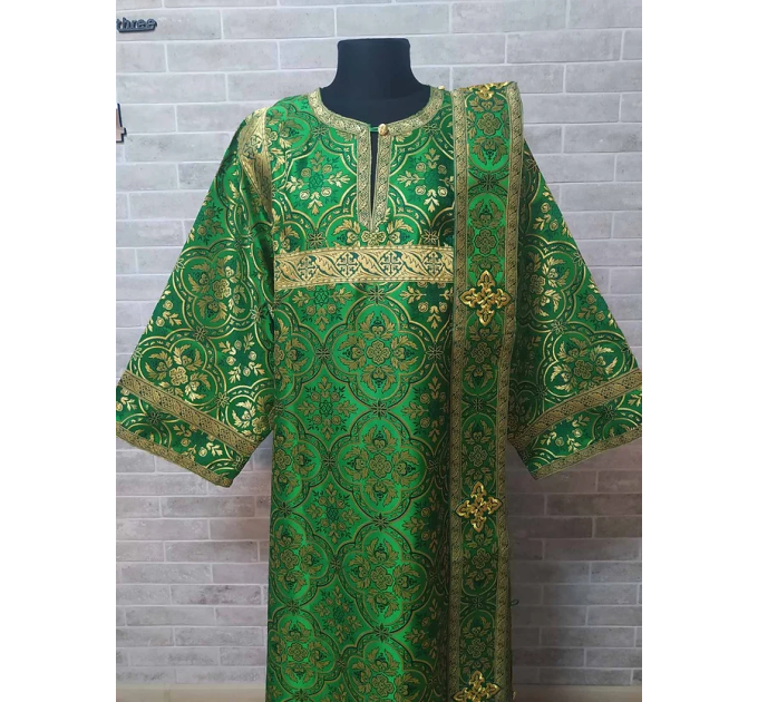 Blue protodeacon's alb - Orthodox Vestment - Deacon's set of vestments - Garment
