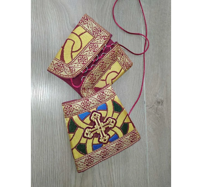 Gold Deacon's sticharion with icon on the back - Orthodox Vestment - Deacon's