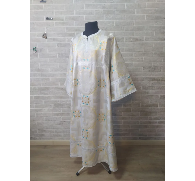 Gold Deacon's sticharion with icon on the back - Orthodox Vestment - Deacon's