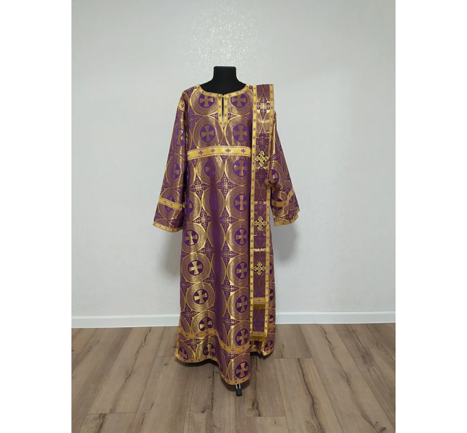 Violet deacon's alb - Orthodox Vestment - Deacon's set of vestments - Stikhario