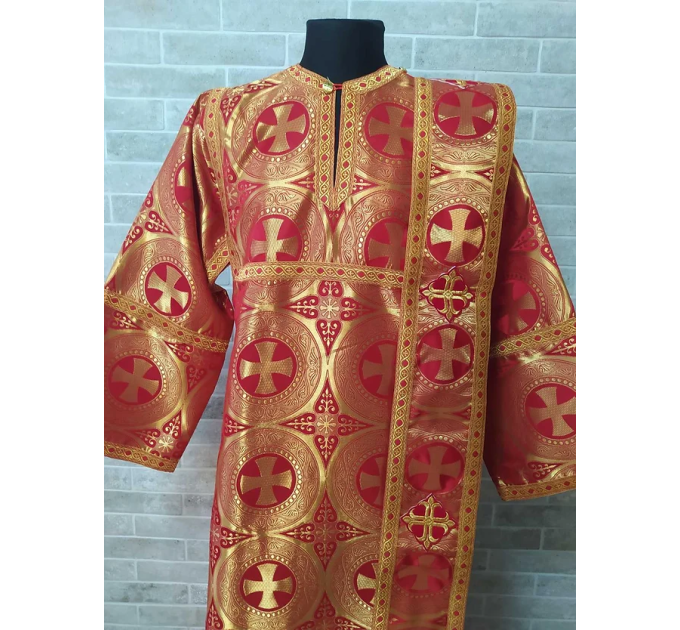 Violet deacon's alb - Orthodox Vestment - Deacon's set of vestments - Stikhario