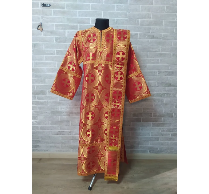 Violet deacon's alb - Orthodox Vestment - Deacon's set of vestments - Stikhario