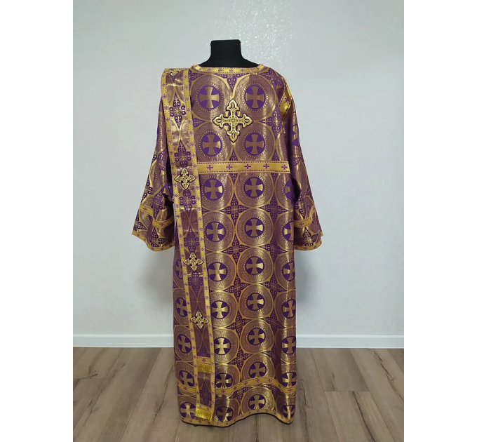 Violet deacon's alb - Orthodox Vestment - Deacon's set of vestments - Stikhario