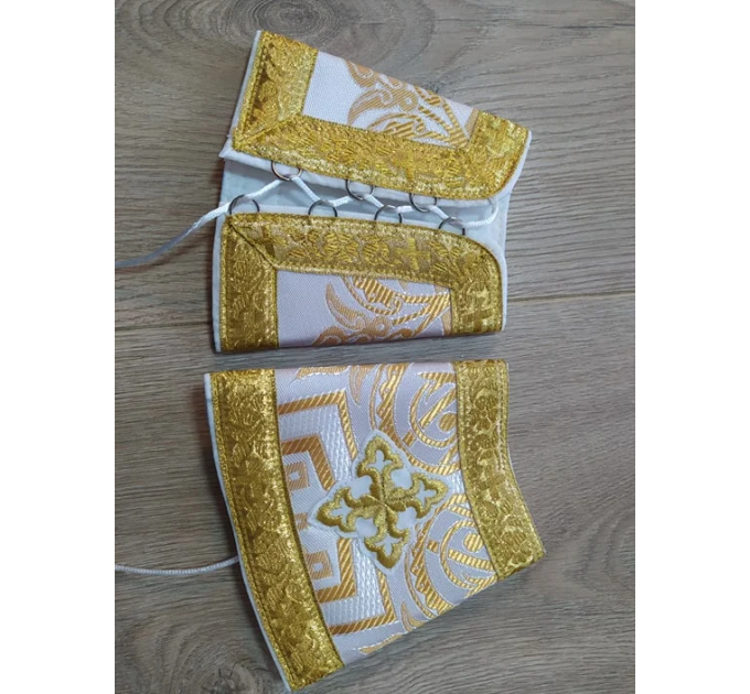 Maroon Protodeacon's sticharion - Deacon's alb - Orthodox Vestment - Stikharion
