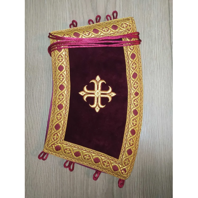 Embroidered Slavic deacon double orar - Protodeacon's orarion - Orthodox double