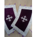 Embroidered Slavic/Greek deacon's double orar - Protodeacon's orarion