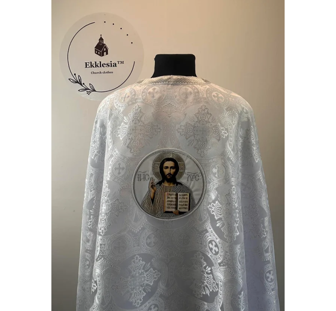 Ordination vestment set - Orthodox priest brocade liturgical set and Savior icon