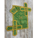 Priest vestment in green church brocade - Liturgical clothes for priest - Phelon