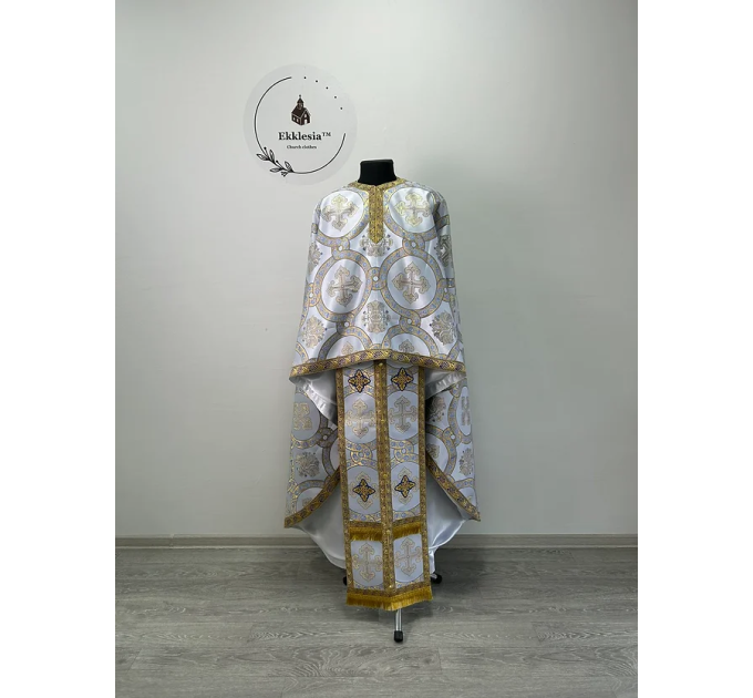 Greek style liturgical vestment made of brocade - Priest vestment - Church cloth