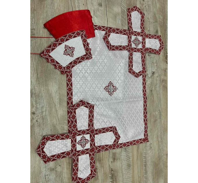 Liturgical vestment set with vyshyvanka galloon - Clothes for priests in Greek