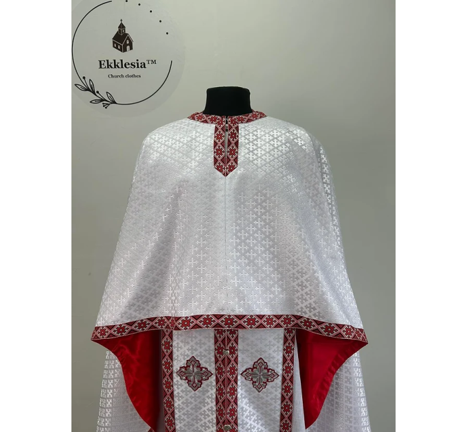 Liturgical vestment set with vyshyvanka galloon - Clothes for priests in Greek