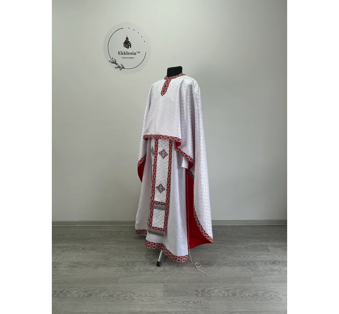 Liturgical vestment set with vyshyvanka galloon - Clothes for priests in Greek
