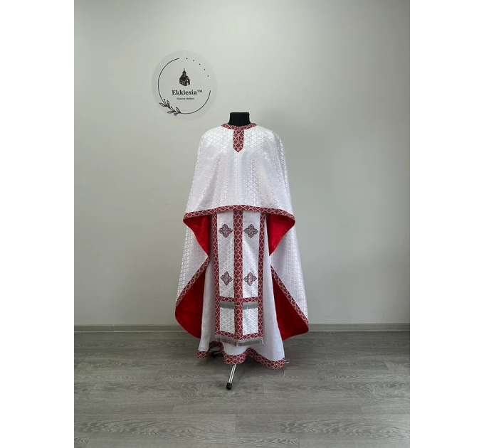 Liturgical vestment set with vyshyvanka galloon - Clothes for priests in Greek