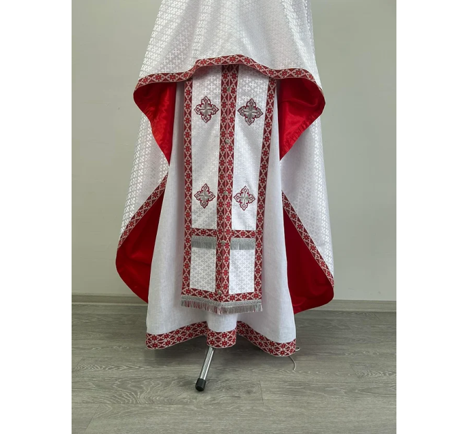 Liturgical vestment set with vyshyvanka galloon - Clothes for priests in Greek