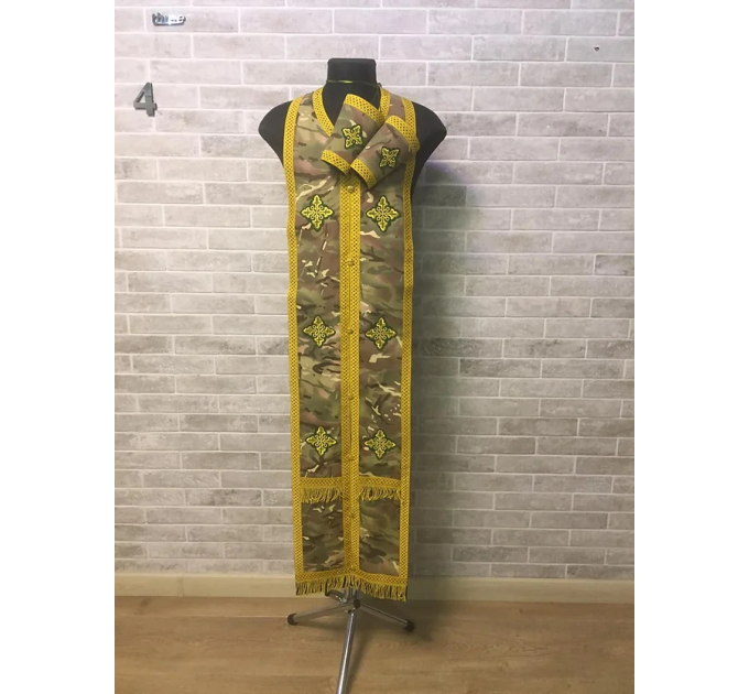 Vestments for a chaplain in multicam fabric - Greek style pixel vestments set