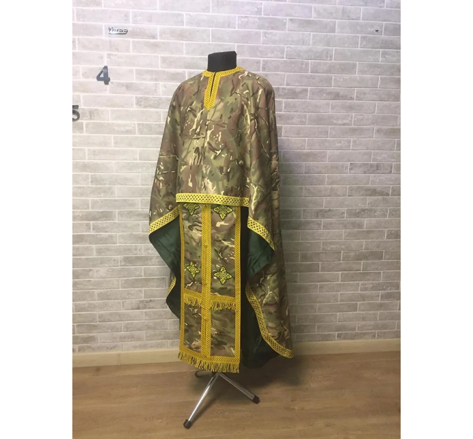 Vestments for a chaplain in multicam fabric - Greek style pixel vestments set