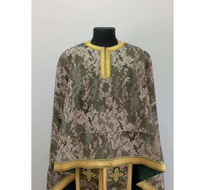 Vestments for a chaplain in multicam fabric - Greek style pixel vestments set