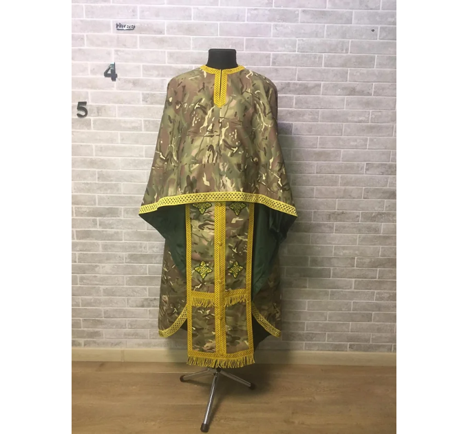 Vestments for a chaplain in multicam fabric - Greek style pixel vestments set