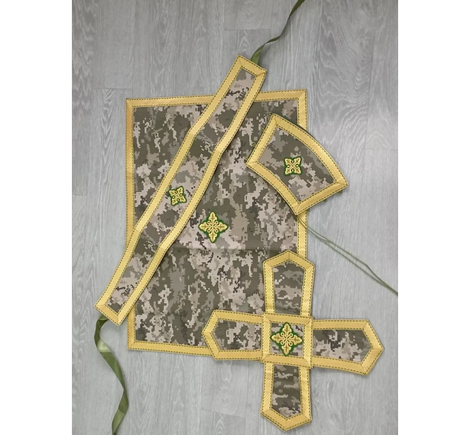 Vestments for a chaplain in multicam fabric - Greek style pixel vestments set