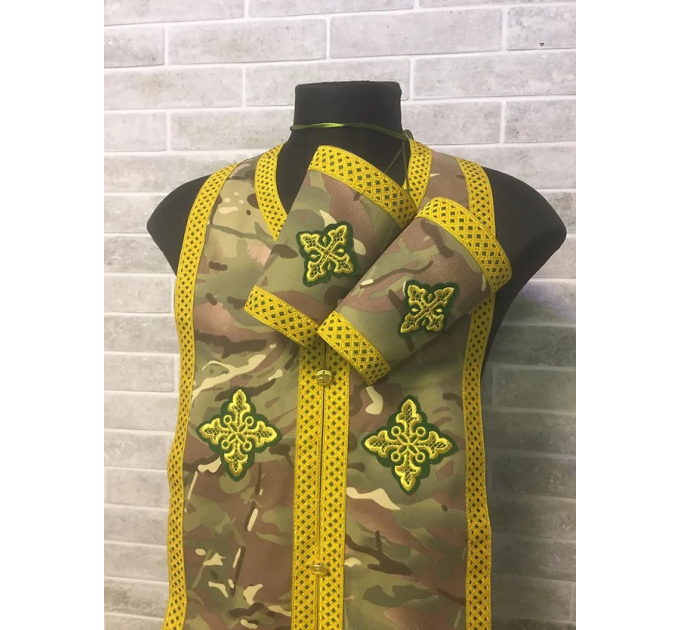 Vestments for a chaplain in multicam fabric - Greek style pixel vestments set