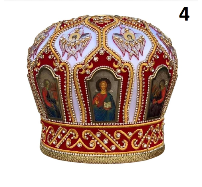 Red mitra for orthodox bishop
