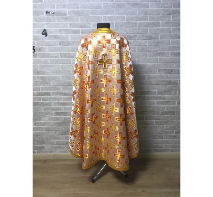 Greek style vestments set in whitered brocade - Orthodox vestments - Priest vestments - Priest vestments set