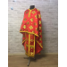 Red cross brocade vestment in Greek style - Liturgical priest vestment set