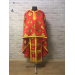 Red cross brocade vestment in Greek style - Liturgical priest vestment set