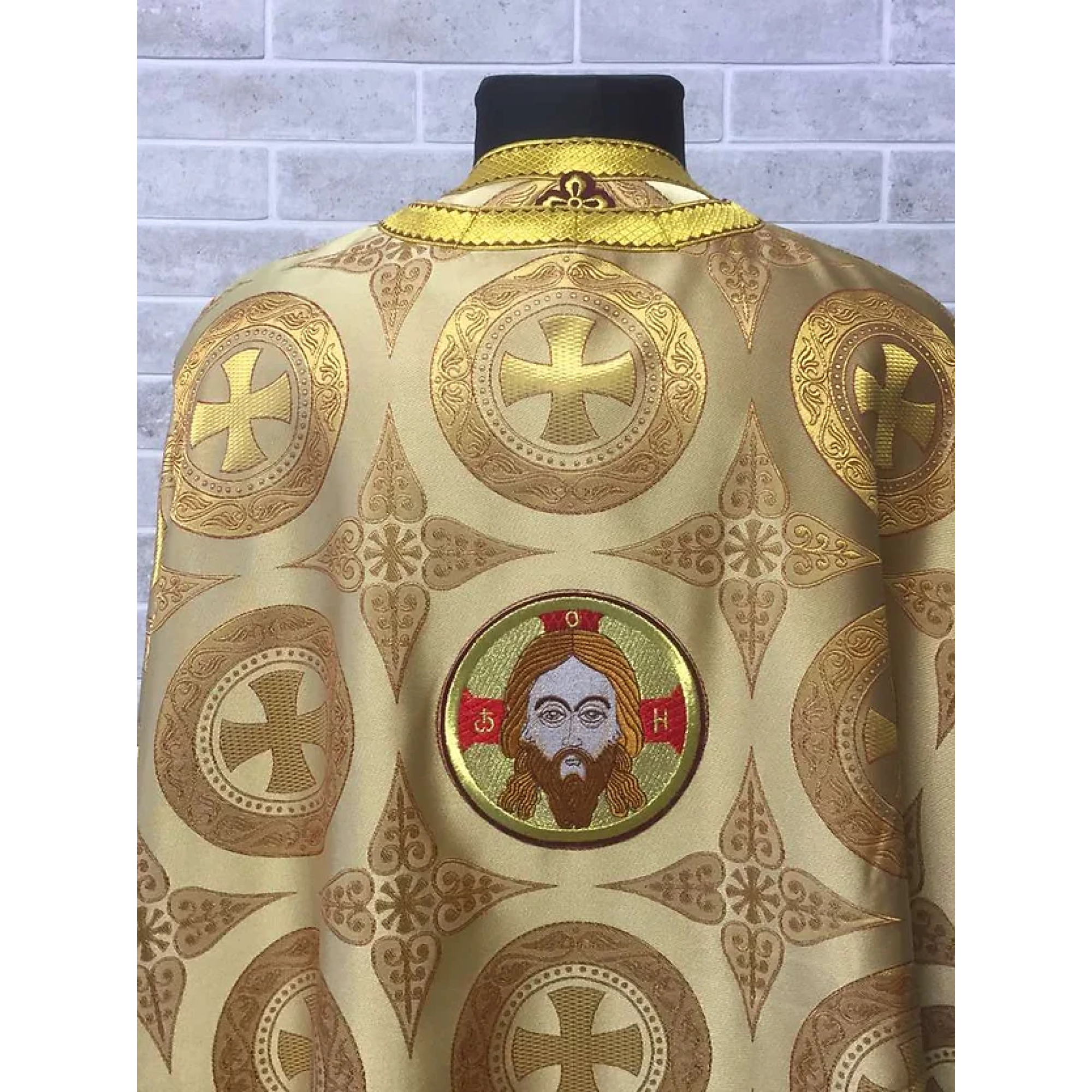 Greek style priest vestment in brocade - Liturgical vestment for priest