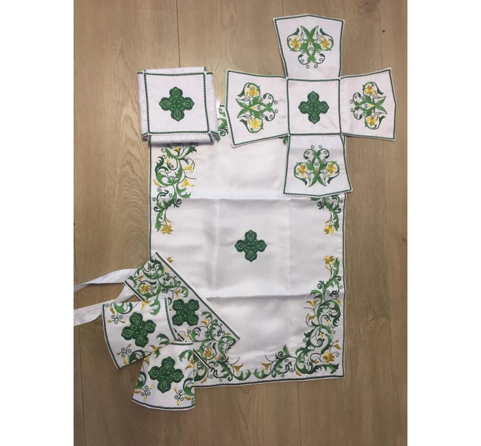 Green embroidery vestment - Priest vestment in greek style -Liturgical clothes