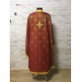 Burgundy Greek vestment in brocade - Priest liturgical vestment for orthodox