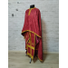 Burgundy Greek vestment in brocade - Priest liturgical vestment for orthodox