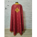 Burgundy Greek vestment in brocade - Priest liturgical vestment for orthodox