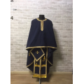 Minimal style embroidered vestment - Greek style vestment in gabardine