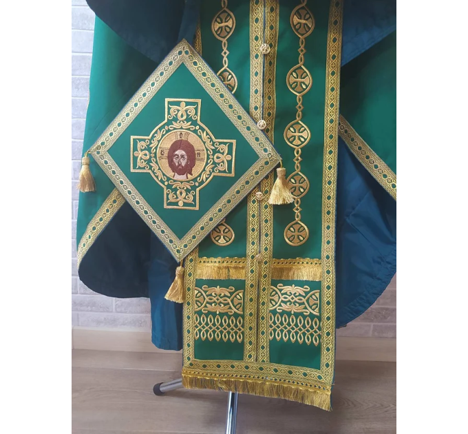 Embroidered Greek style vestment - Savior icon on Epigonation
