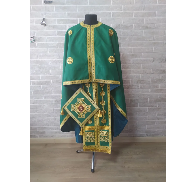 Embroidered Greek style vestment - Savior icon on Epigonation
