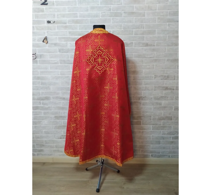 Greek vestment in brocade - Priest liturgical vestment for orthodox priests